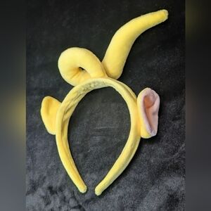 VTG Y2K Teletubbies Adult Deluxe Plush Laa-Laa Headband Yellow Costume Cosplay